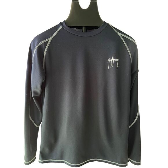 Guy Harvey Mens T-shirt Blue Fishing Shirt SZ S Double Dry - Picture 1 of 9